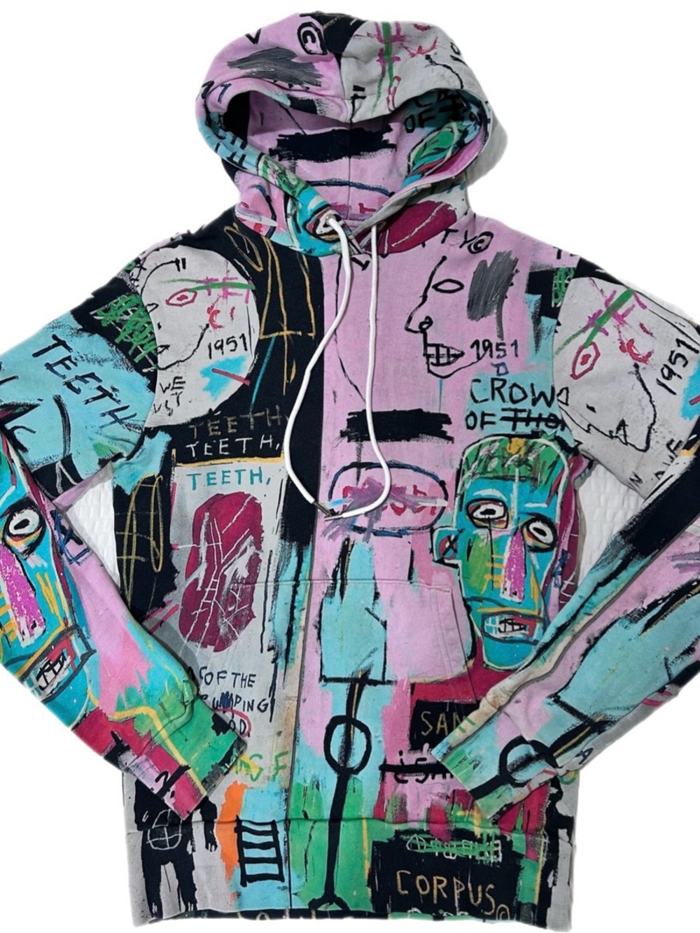 Rome Pays Off Basquiat "In Italian" All-Over Cotton Hoodie Unisex